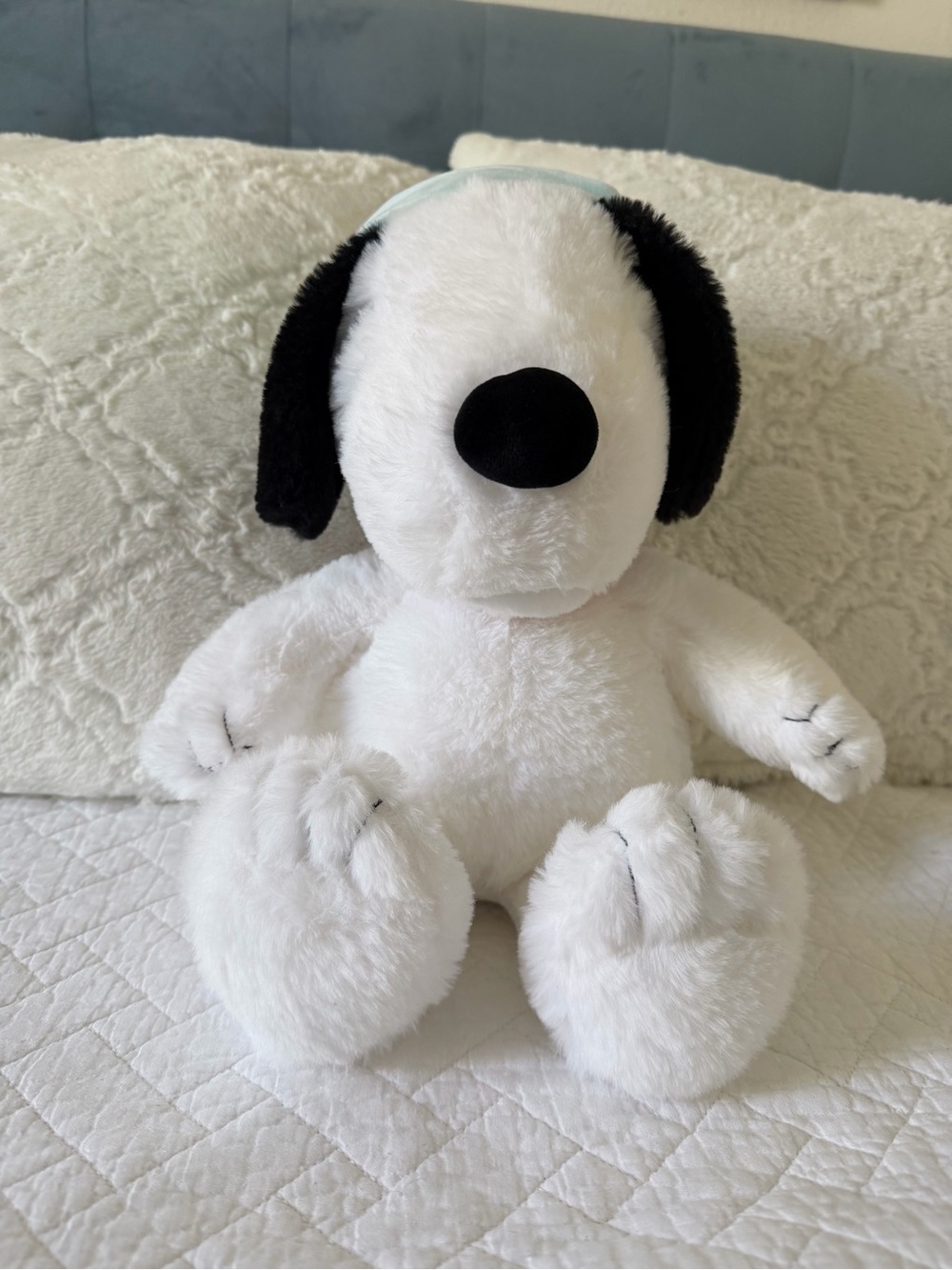 Peanuts White & Black Snoopy Plush Dog Toy - Soft Cuddly Companion